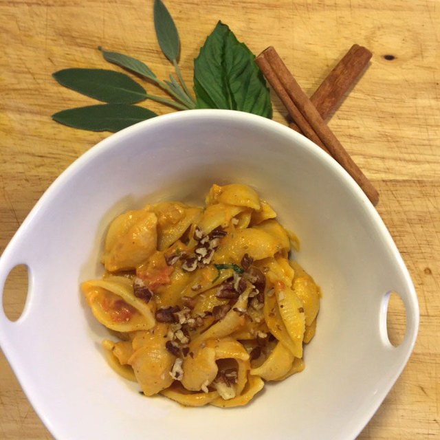 Pumpkin and cashew cream pasta sauce